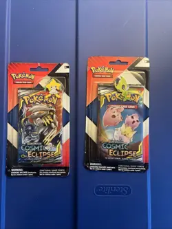 Pokemon Sun & Moon Cosmic Eclipse & Chilling Reign Celebi/ Jirachi Pin Sealed - Image 1