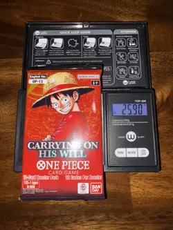 (VERY HEAVY)🔥💰 25.90g One Piece Carrying On His Will OP-13 Booster Pack SEALED - Image 1