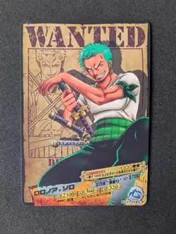 One Piece AR Carddass 2011 Roronoa Zoro WANTED 01-05 C LP Bandai Japan - Image 1
