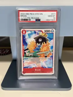 2022 ONE PIECE SUPER PRE RELEASE ST01-011 BROOK PSA 10 GEM MINT - Image 1
