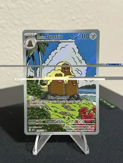 Pokemon TCG Alolan Dugtrio Holo Illustration Rare Card 208/191 Surging Sparks - Image 1