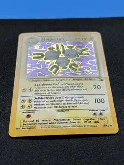 Magneton 11/62 Fossil Holo Rare Pokemon TCG Card Vintage- MP/ HP - Image 2