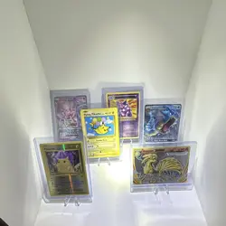 Pokemon TCG 5-Card Lot Holo/Regular: Mewtwo GX, Gyarados GX, Pikachu EN - Image 1