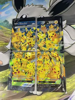 Pikachu v Union Holo Complete Set of 4 Cards NM Condition - Image 3