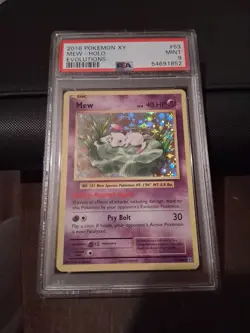 Pokemon Mew TCG Holo Rare Card 53/108 XY Evolutions PSA 9 - Image 1