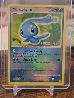 Pokemon TCG Manaphy Holo Rare Card Diamond & Pearl 9/130 LP-MP - Image 1