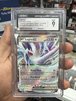 CGC 9 GEM MINT Lugia Ex 017/034 HOLO RARE Classic Collection Pokemon Card - Image 1