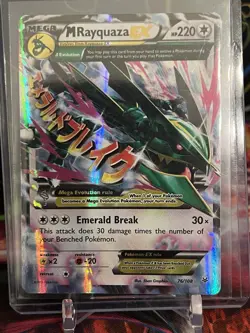 Pokemon TCG M Rayquaza EX Holo Card 76/108 Roaring Skies Ultra Rare LP - Image 1