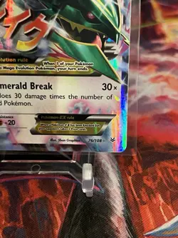 Pokemon TCG M Rayquaza EX Holo Card 76/108 Roaring Skies Ultra Rare LP - Image 4