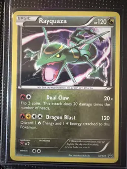 Pokemon TCG Rayquaza EX Holo Rare Black Star Promo Card XY141 - Image 1