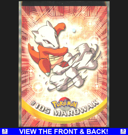 Marowak 1999 Topps Pokemon TV Animation Edition Lightly Played Base 105 - Image 1