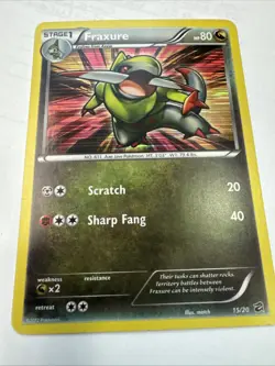 Fraxure 15/20 Holo Rare Dragon Vault Pokemon Lightly Played - Image 1