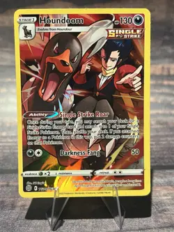 2022 Pokemon SWSH Brilliant Stars Houndoom Trainer Gallery Holo #TG10/TG30 - Image 1