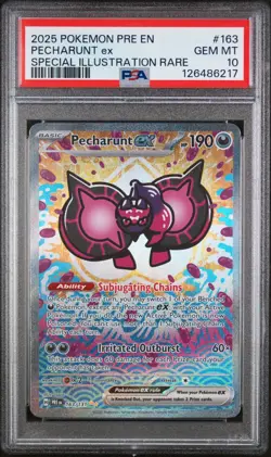 2025 POKEMON PECHARUNT EX 163 PSA 10 SPECIAL ILLUSTRATION RARE - Image 1