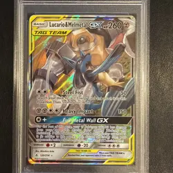 PSA 10 LUCARIO & MELMETAL GX SM192 BLACK STAR PROMO SUN & MOON TAG TEAM POKEMON - Image 2