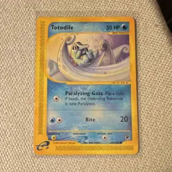 Pokemon Totodile Expedition Base Set Regular Common 135/165 50 HP 2002 e-Reader - Image 1