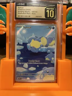 Pokemon TCG Spheal - Surging Sparks Illustration Rare 199/191 CGC 10 PRISTINE - Image 1