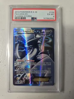 2013 POKEMON BLACK & WHITE PLASMA STORM #134 FULL ART/LUGIA EX PSA 6 - Image 1