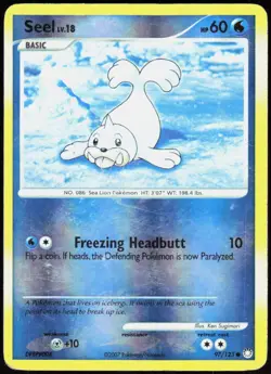 Seel 97/123 Common Mysterious Treasures Pokemon Reverse Holo Moderately Played - Image 1