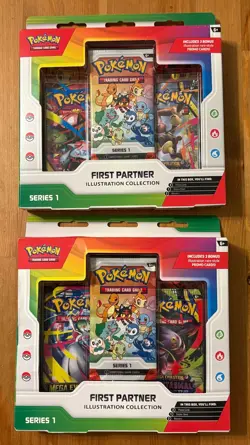 2 Pokemon First Partner Illustration Collection Series 1 Box New You Get Both!! - Image 1