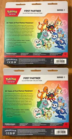 2 Pokemon First Partner Illustration Collection Series 1 Box New You Get Both!! - Image 2