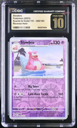 Pokemon English Slowbro 080/165 2023 Scarlet & Violet 151 - Slowbro Pristine 10 - Image 1