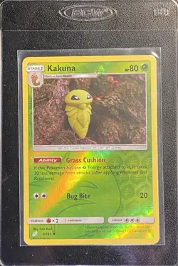 Kakuna Reverse Holo Uncommon 4/181 Pokemon TCG Sun & Moon Team Up NM Yuka Morii - Image 3