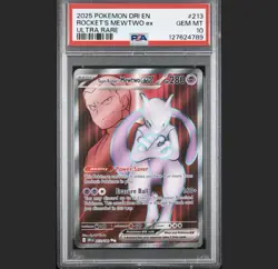 2025 POKEMON DESTINED RIVALS ULTRA RARE #213 TEAM ROCKET'S MEWTWO - Image 1