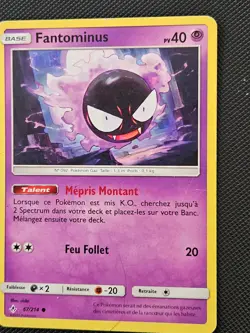 FRENCH FANTOMINUS GASTLY 67/214 UNBROKEN BONDS POKEMON MP 2019 - Image 1