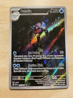 Pokemon TCG Palafin Scarlet & Violet: Paldean Fates 225/091 Holo Illustration - Image 1