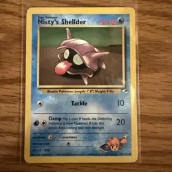 Pokemon TCG Misty's Shellder 89/132 Gym Heroes Unlimited DMG - Image 1