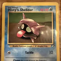 Pokemon TCG Misty's Shellder 89/132 Gym Heroes Unlimited DMG - Image 3