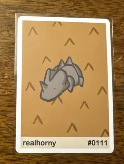 Realhorny (Rhyhorn) #0111- Gen 1 Pookiemoot Fan Art - Pokemon - Image 1