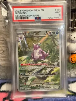 Pokemon 151 ENGLISH - NIDOKING - ILLUSTRATION RARE - 174/165 - PSA 9 - Image 5
