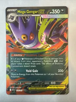Mega Gengar Ex - 125/217 - Ascended Heroes - Double Rare - Pokemon - NM - Image 1