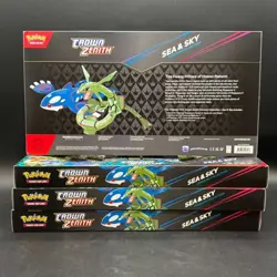 Lot of (4) Pokemon TCG Crown Zenith Sea & Sky Premium Collection Boxes SEALED - Image 2