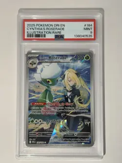 Pokemon Cynthia's Roserade Illustration Rare PSA 9 Destined Rivals Holo 184/182… - Image 1