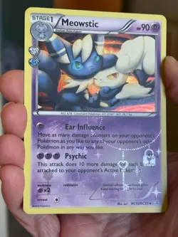 POKEMON MEOWSTIC RC15/RC32 UNCOMMON HOLOFOIL RADIANT COLLECTION GENERATIONS NM - Image 2