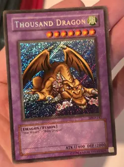 Yugioh Thousand Dragon MRD-EN143 Secret Rare Unlimited MP Holo Bleed Error - Image 1