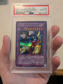 Yu-Gi-Oh XYZ-Dragon Cannon Japanese Secret Rare Advent Of Union 302-052 PSA 10 - Image 1
