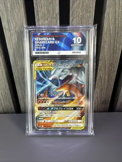 Pokemon Japanese Double Blaze Reshiram And Charizard GX 007/095 ACE 10 SubGrades - Image 1