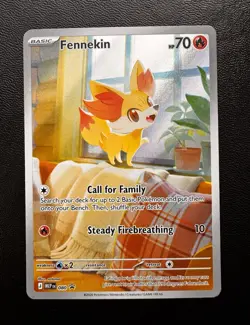 Nintendo Pokemon TCG Fennekin 080 MEP Promo Full Art Holo English Basic 70 HP - Image 1
