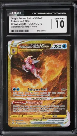 2023 Pokemon Crown Zenith Gold Rare Origin Forme Palkia VSTAR #GG67 CGC 10 - Image 1