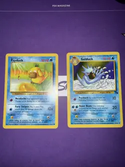VINTAGE Pokemon TCG Fossil Unlimited - Golduck Fossil 35/62 And Psyduck 53/62 - Image 1