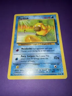 VINTAGE Pokemon TCG Fossil Unlimited - Golduck Fossil 35/62 And Psyduck 53/62 - Image 2