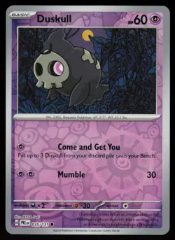 Duskull 018/064 Common Shrouded Fable Pokemon Reverse Holo Near Mint - Image 1