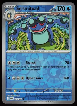 Seismitoad 021/086 Uncommon Black Bolt Pokemon Reverse Holo Near Mint - Image 1