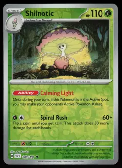 Shiinotic 009/191 Uncommon Surging Sparks Pokemon Reverse Holo Near Mint - Image 1