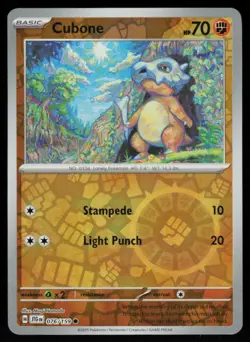 Cubone 076/159 Common Journey Together Pokemon Reverse Holo Near Mint - Image 1