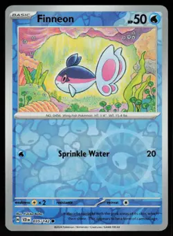 Finneon 35/142 Common Stellar Crown Pokemon Reverse Holo Near Mint - Image 1